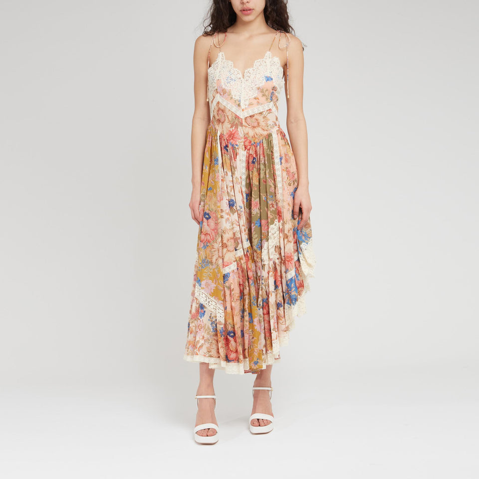 Abito in tessuto multicolor