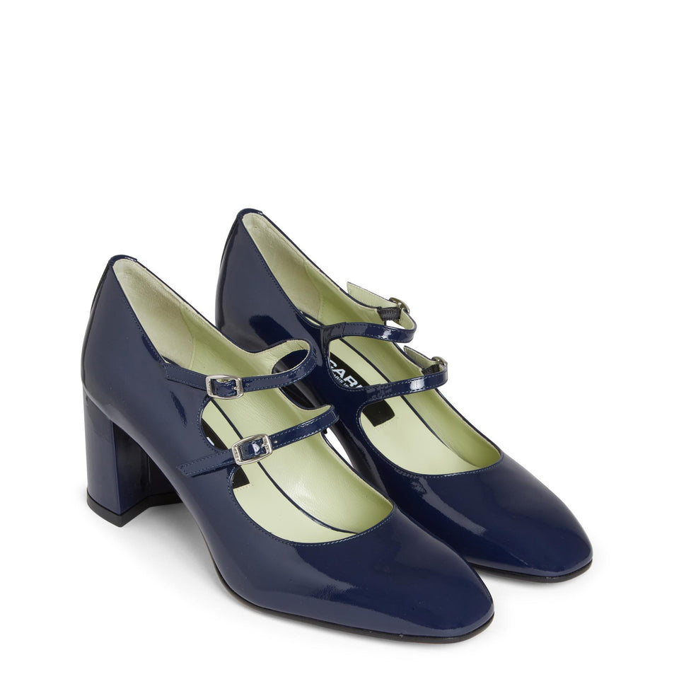 Decolletè "Alice 24" in pelle blu ALICE24 VERNISNAVY CAREL PARIS 