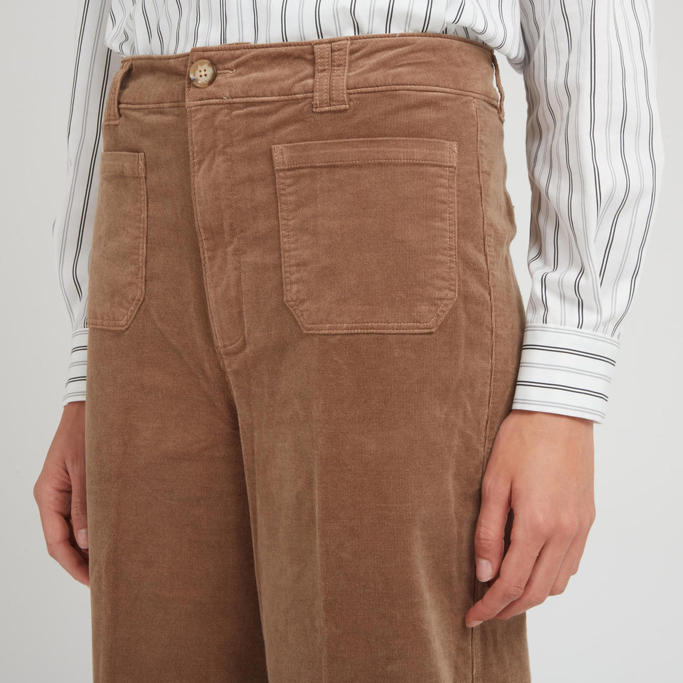 Pantalone "Sasha" in tessuto beige