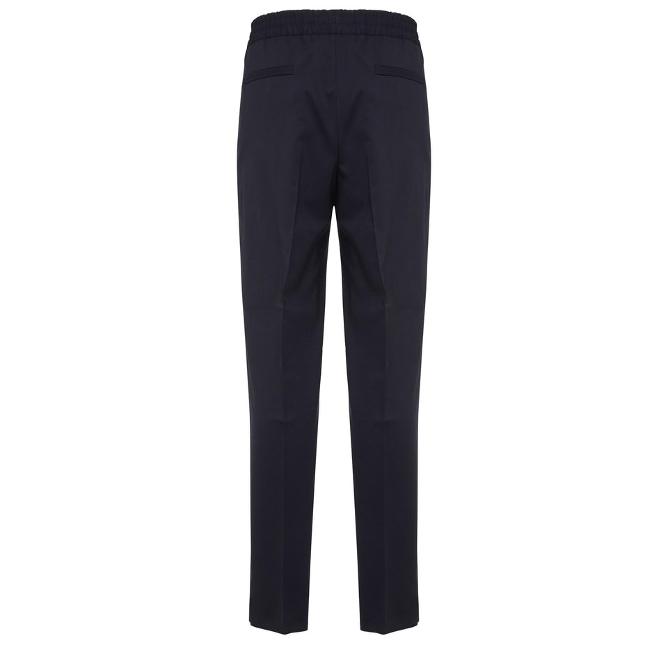 Pantaloni in lana blu