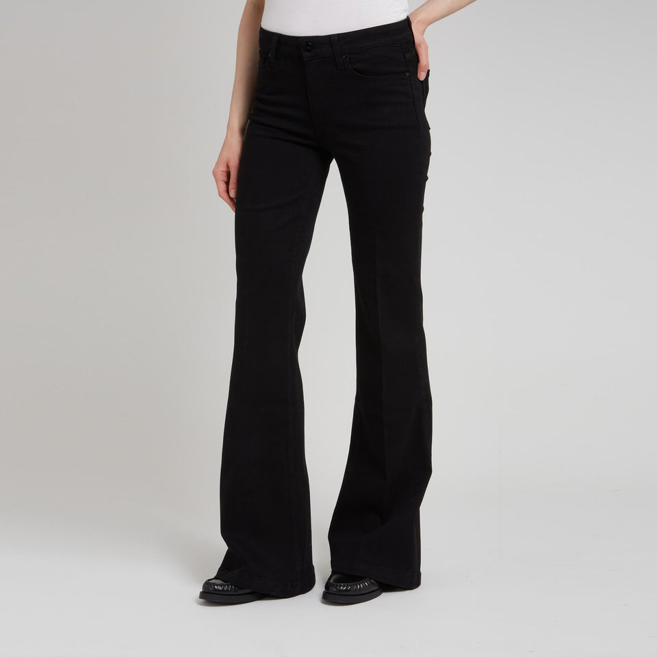 Jeans svasato in denim nero