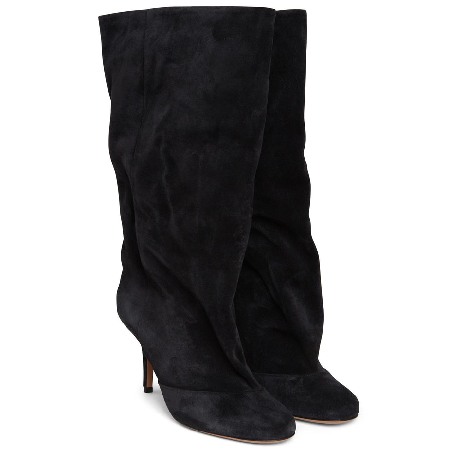 Stivale "Esther 75" in suede nero PX1316 XV003BLACK PARIS TEXAS 