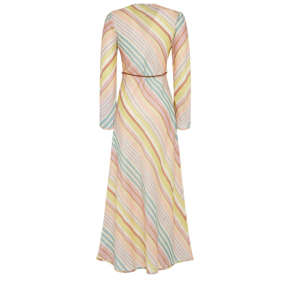 Abito in lino multicolor