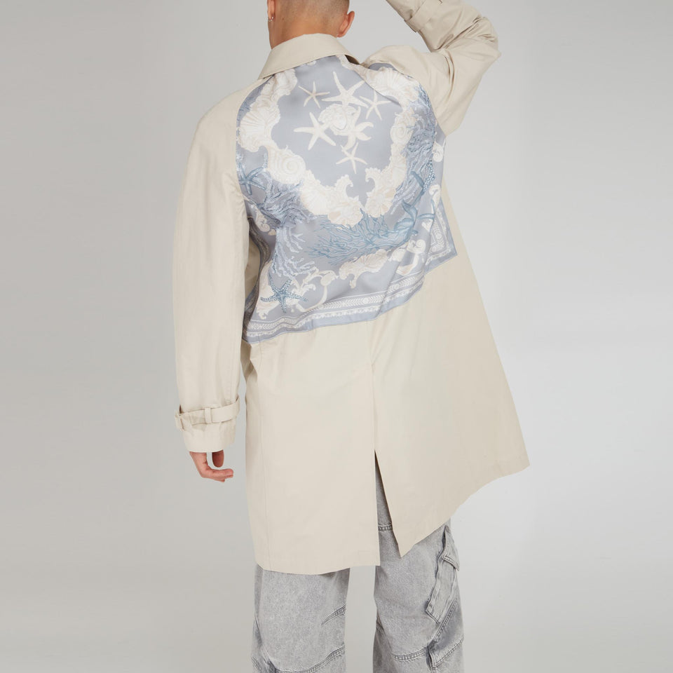 Trench ''Barocco Sea'' in gabardine beige