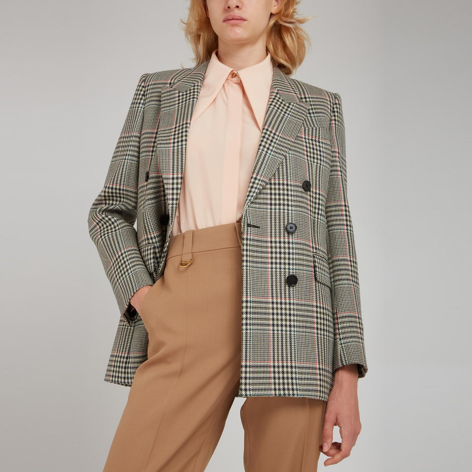 Giacca doppio petto in lana multicolor