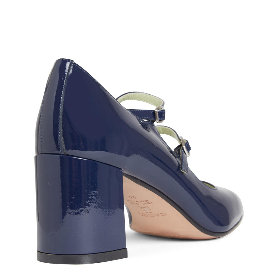 Decolletè "Alice 24" in pelle blu ALICE24 VERNISNAVY CAREL PARIS 