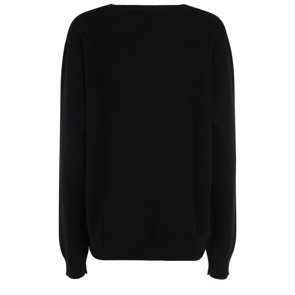 Maglia ''New Serafini ''in cashmere nera - GIO MORETTI