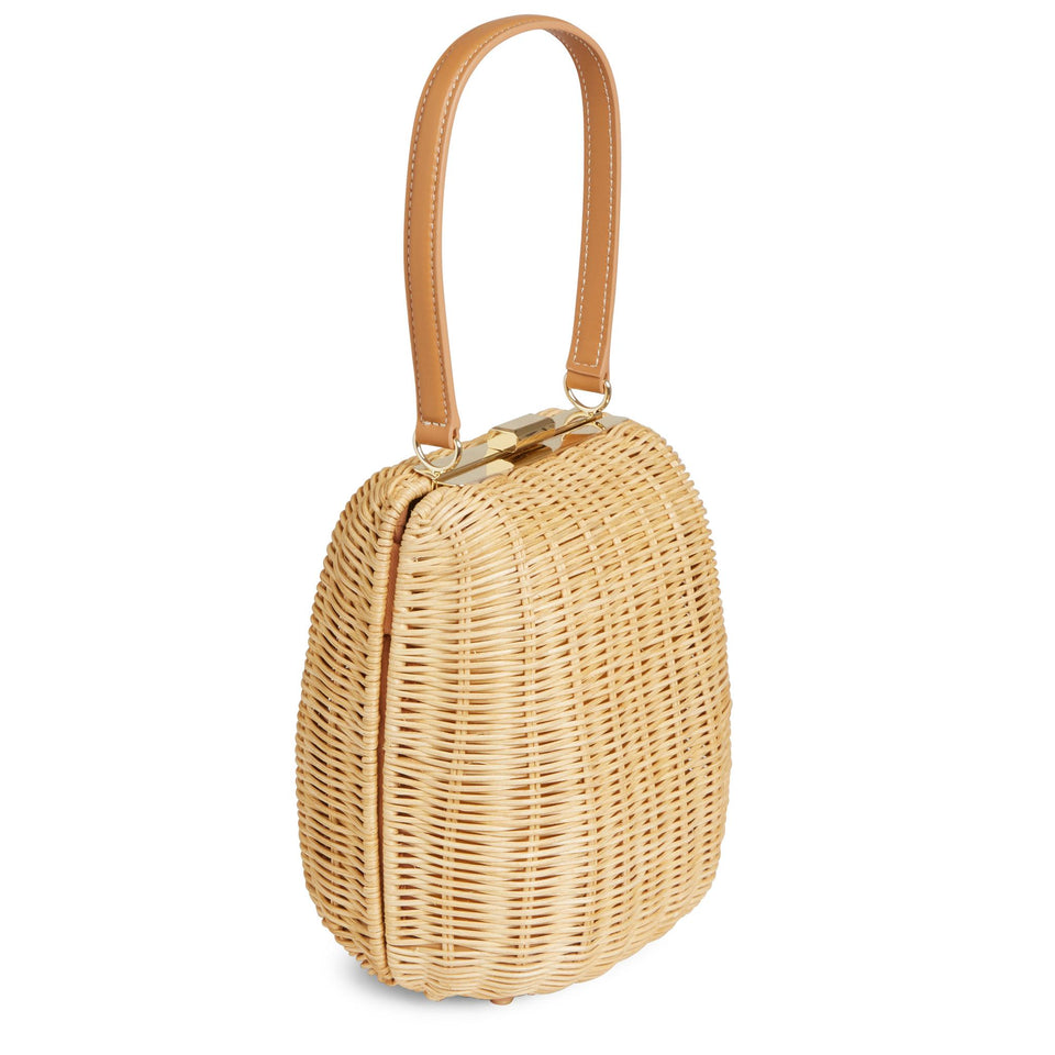 Beige straw bag