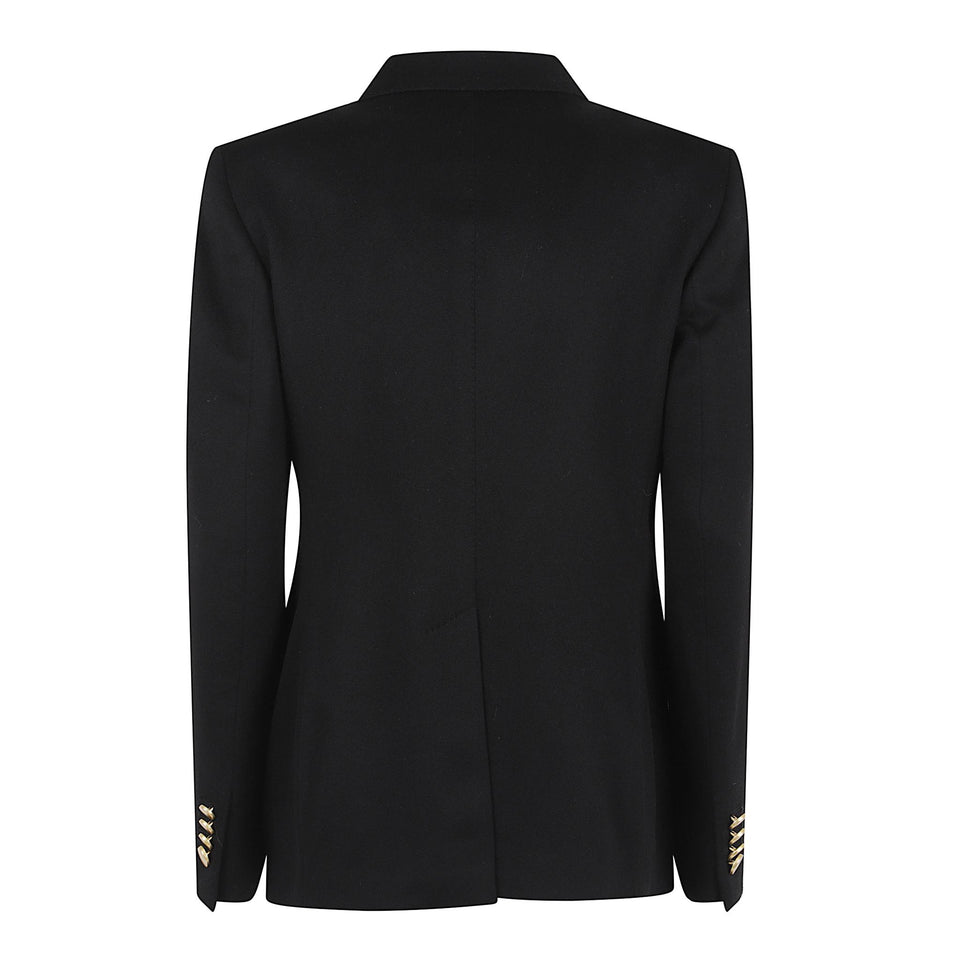 Giacca doppio petto in cashmere nera J-PARIGI10B 010025N1299 TAGLIATORE 