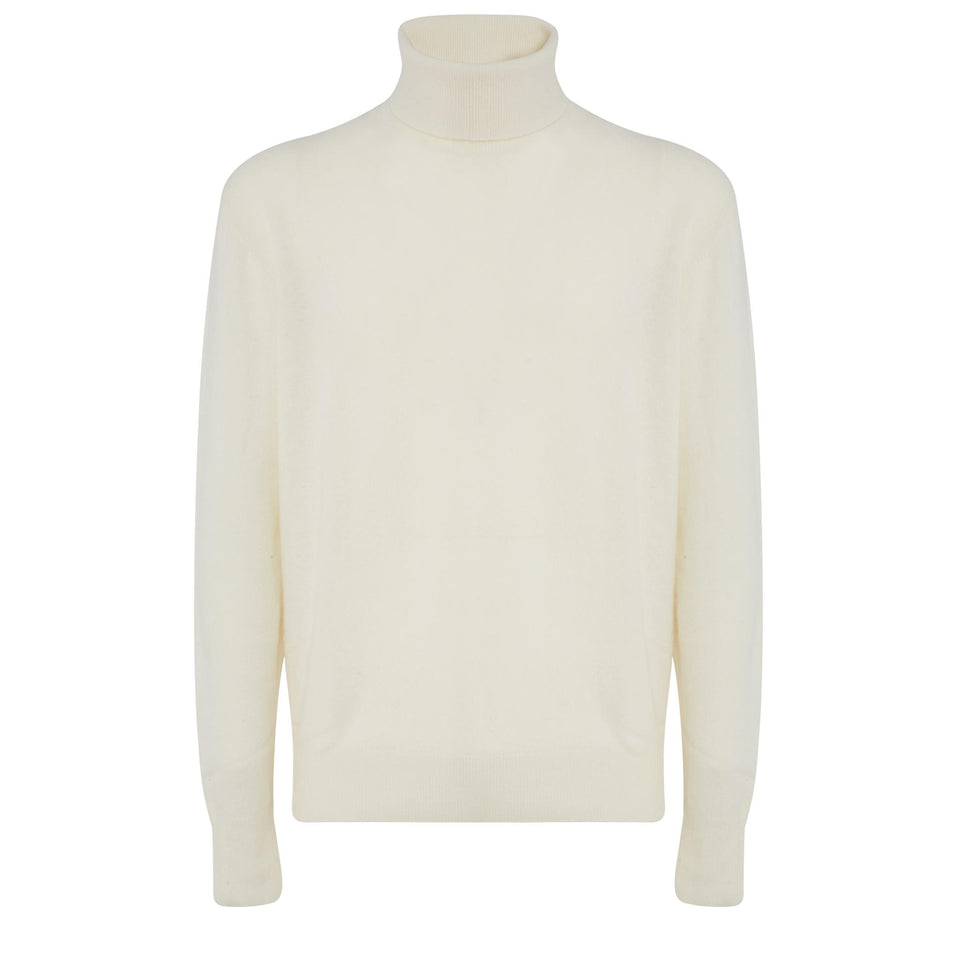 White wool and cashmere sweater