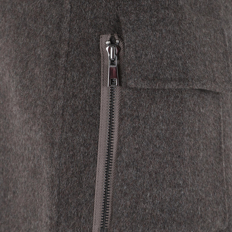 Mini gonna in lana marrone D630607 LEAK25886 P.A.R.O.S.H. 