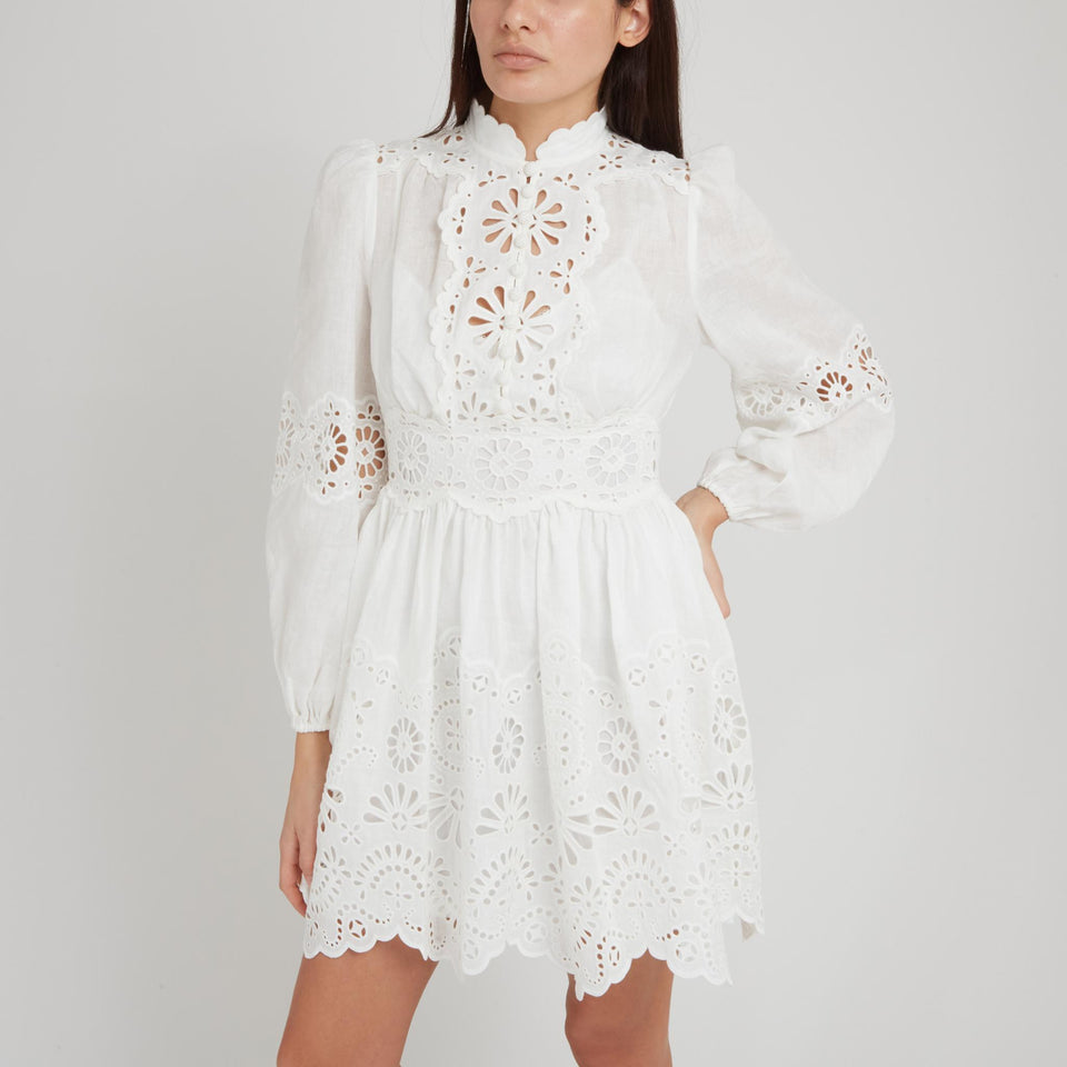 "Acacia" dress in white linen