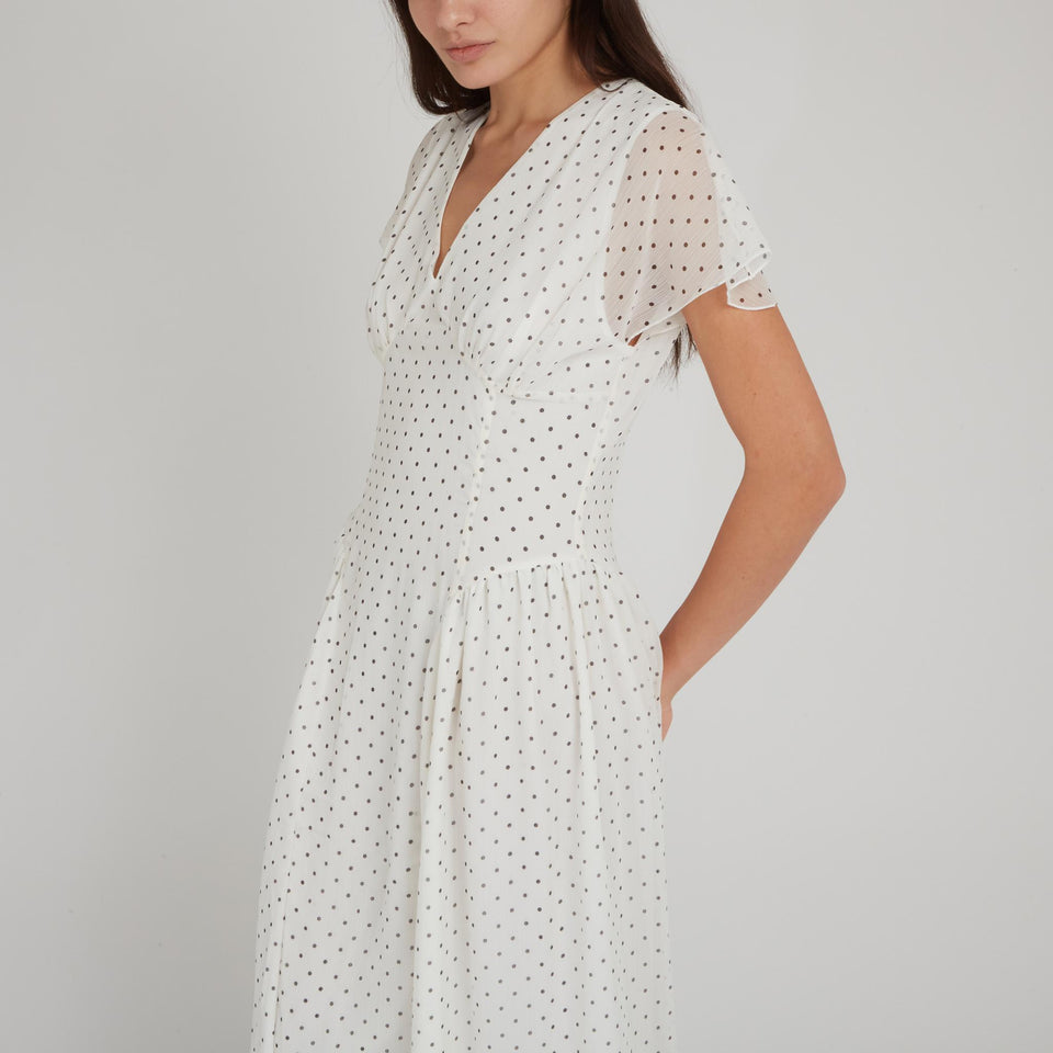 Abito lungo in tessuto  bianco