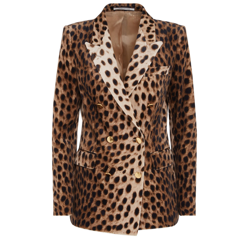 Giacca doppio petto ''J-Parigi'' in cotone multicolor