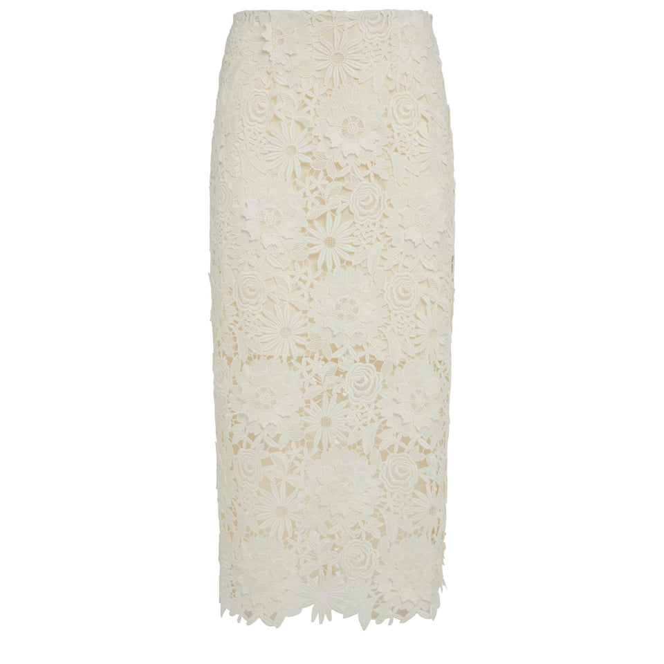 Gonna in pizzo bianca