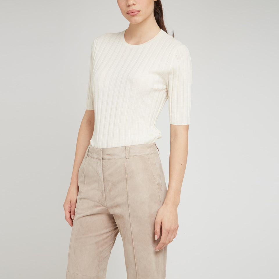 Maglia in lana bianca