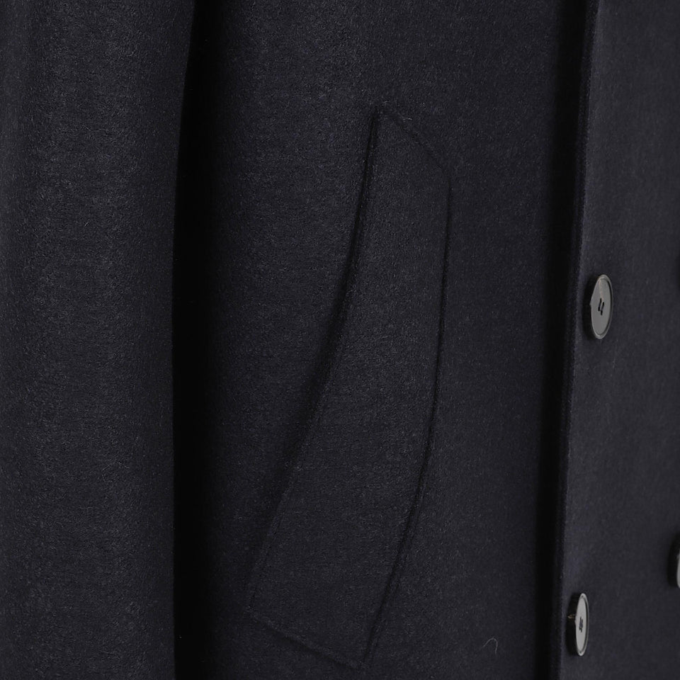 Cappotto doppio petto in lana navy CC9127MLK 358 HARRIS WHARF LONDON COLL 