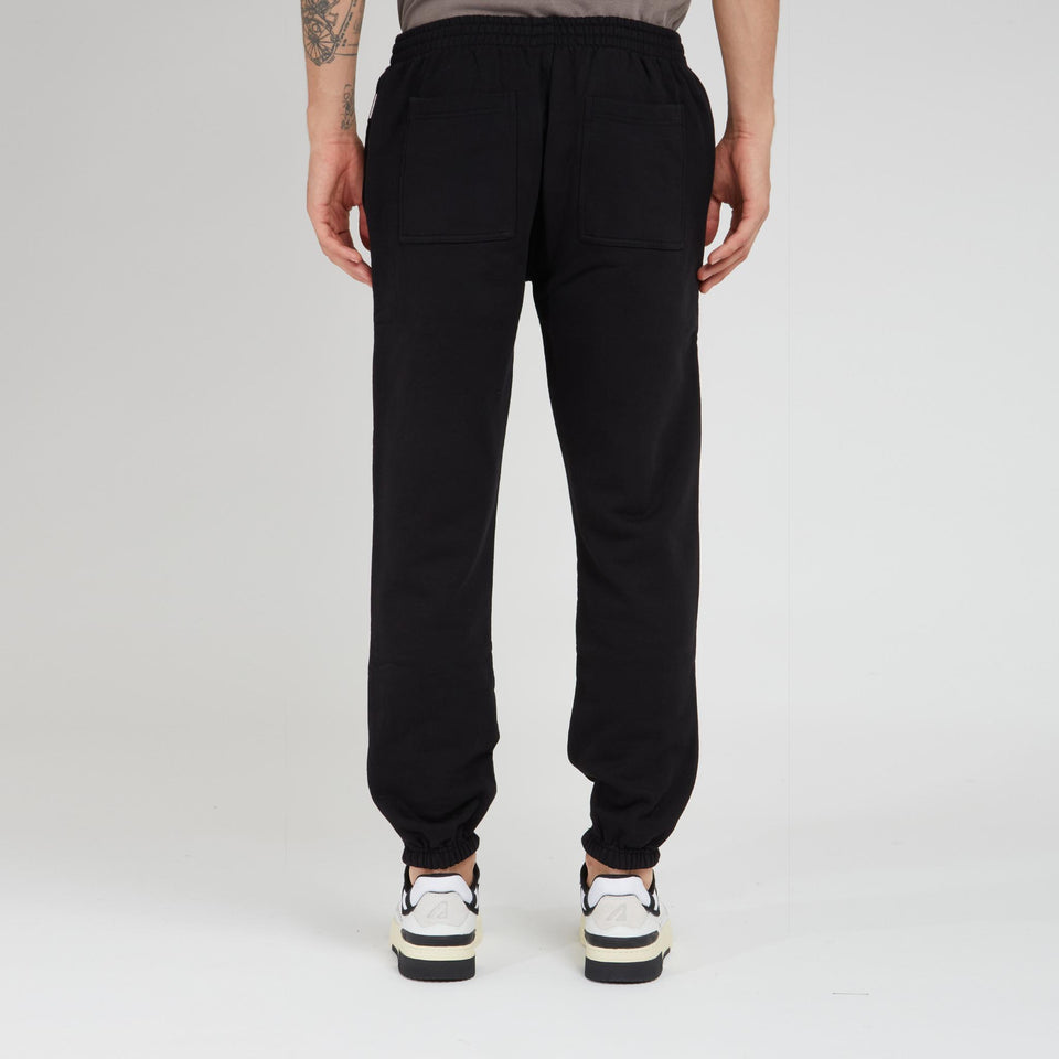 Black cotton jogger pants