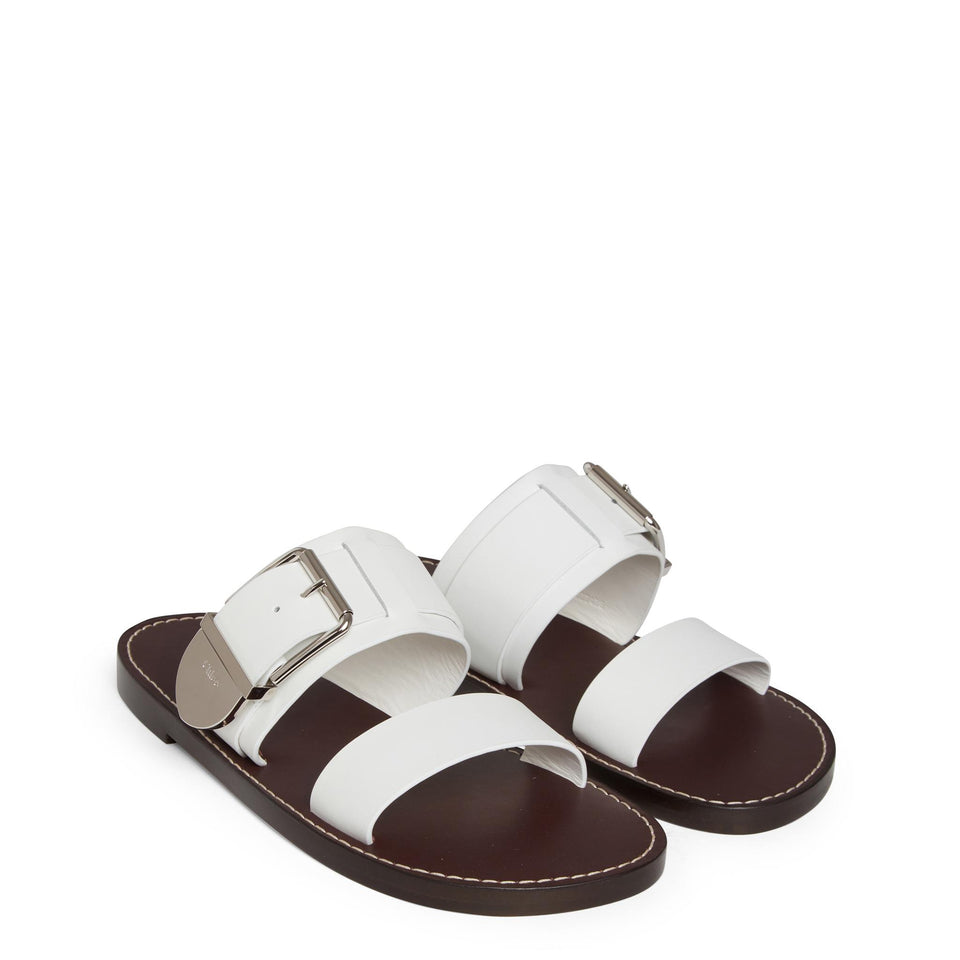 Sandali ''Rebecca'' in pelle bianchi CHC24U01REX 101 CHLOE 