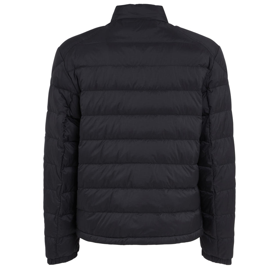 "Selves" down jacket in black fabric