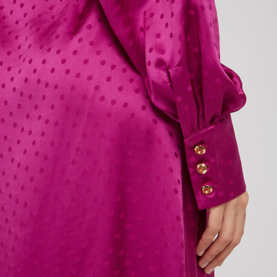 Abito ''Bella'' in seta rosa - GIO MORETTI