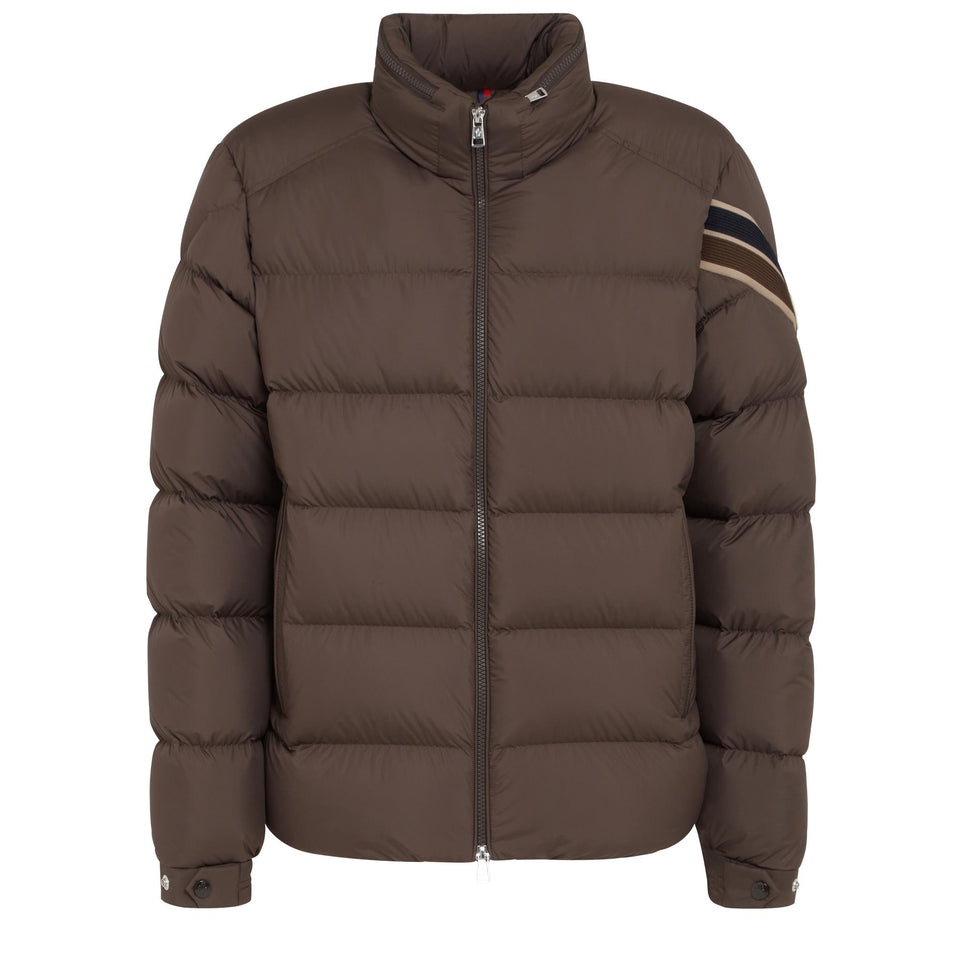 "Solayan" brown nylon down jacket