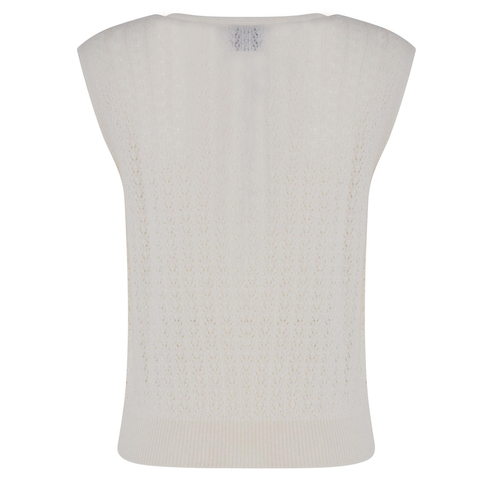 White cashmere top