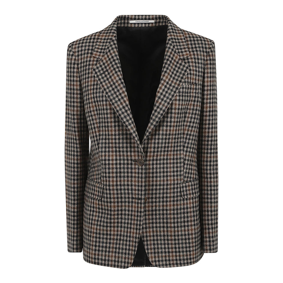 Giacca mono petto in lana multicolor J-PARIGI12B 440047ET955 TAGLIATORE 