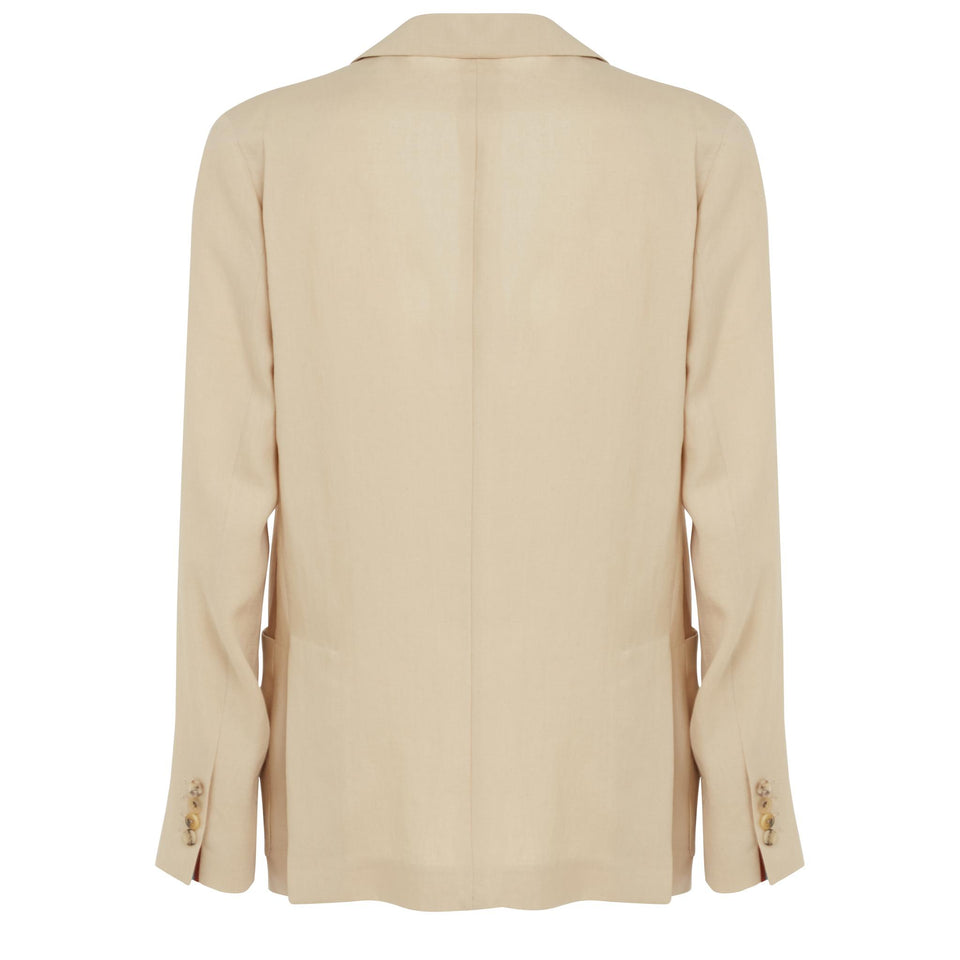 Giacca mono petto in lino beige M1R2321 P0142707 PAUL SMITH 