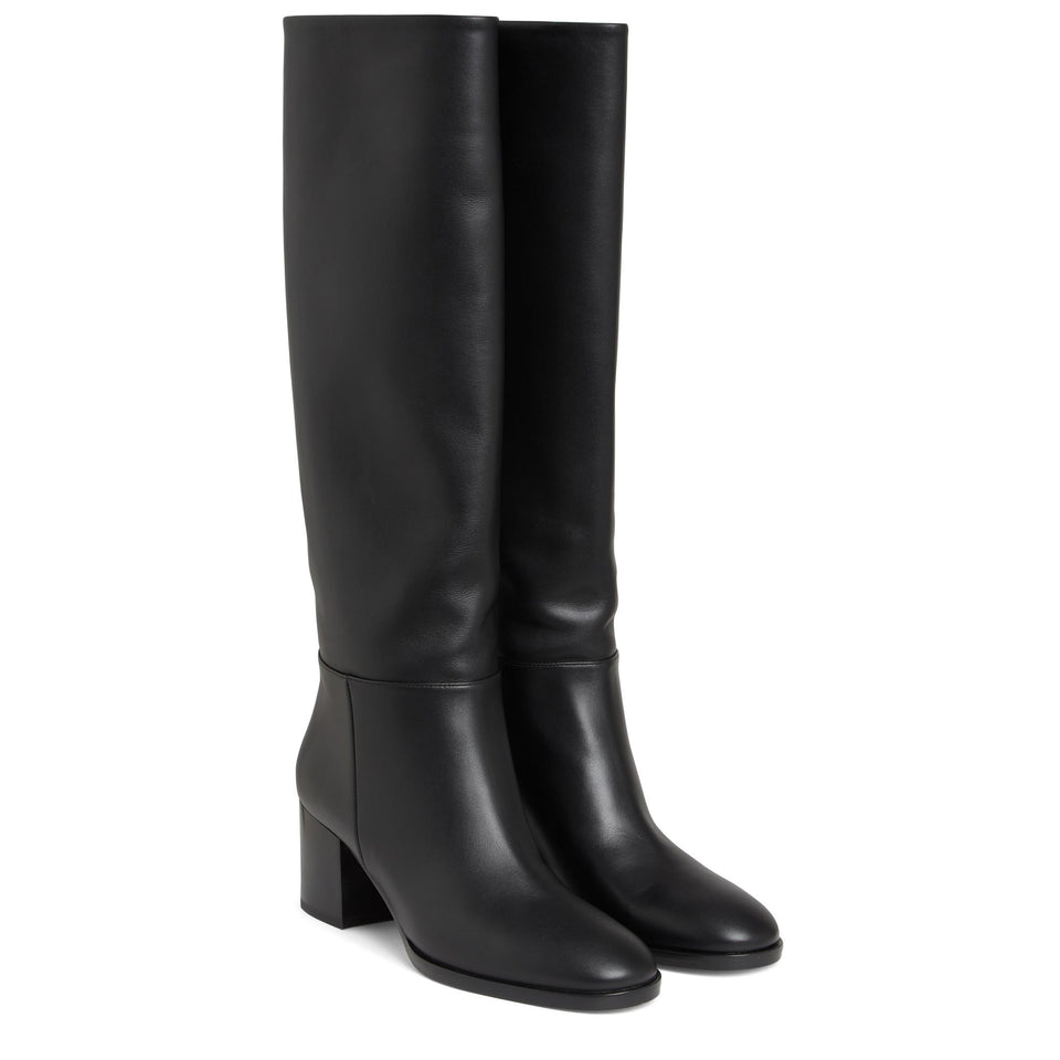 Stivale ''Santiago'' in pelle nero G80304 60CUO-VGIBLACK GIANVITO ROSSI 