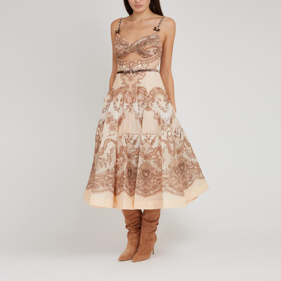 Abito "Crush" in lino multicolor