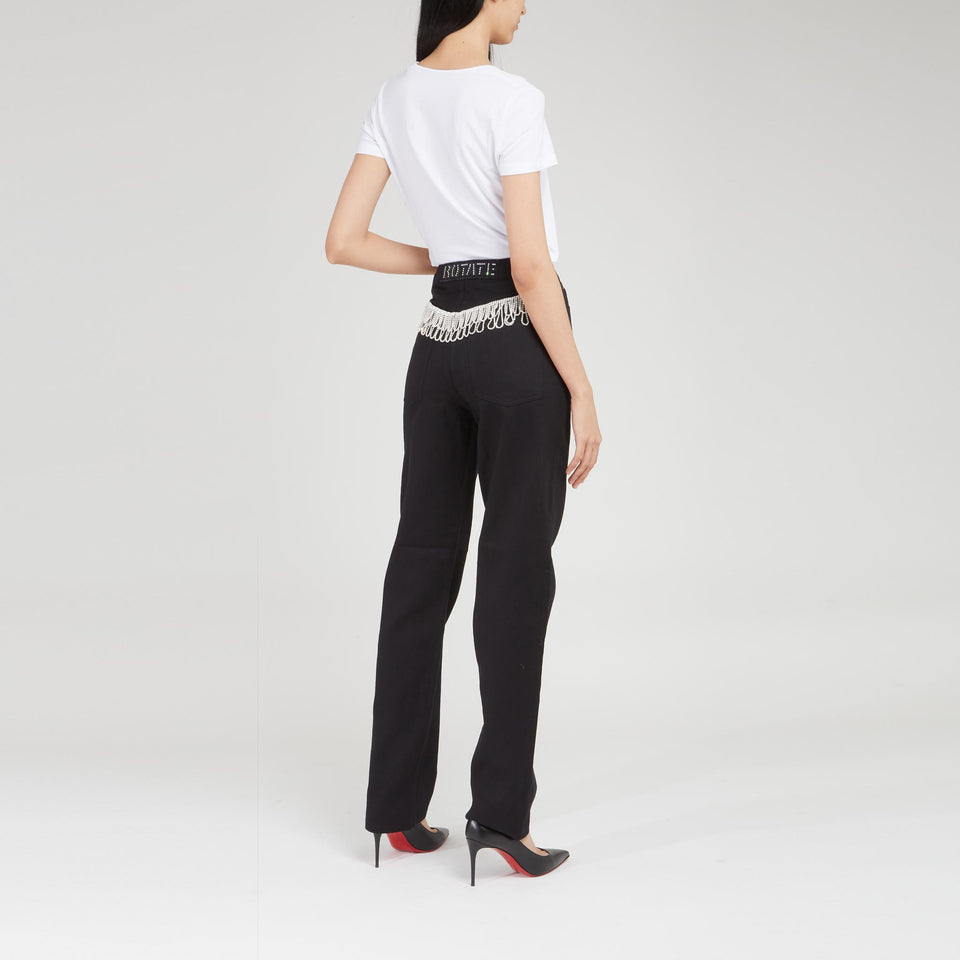 T-shirt crop in cotone bianca