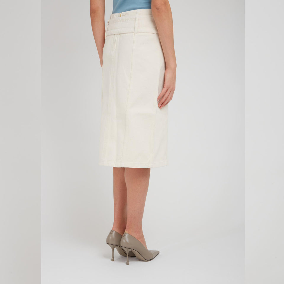 Gonna in tessuto beige