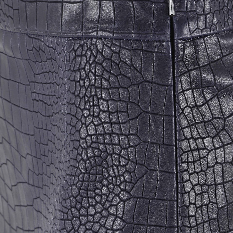 Gonna in pelle navy SELMA CROCONAVY ENES 