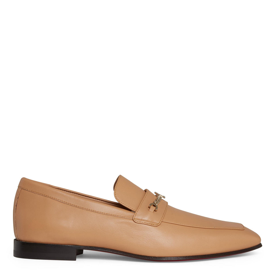 Mocassino "MJ" in pelle beige 1240339 7010 CHRISTIAN LOUBOUTIN 