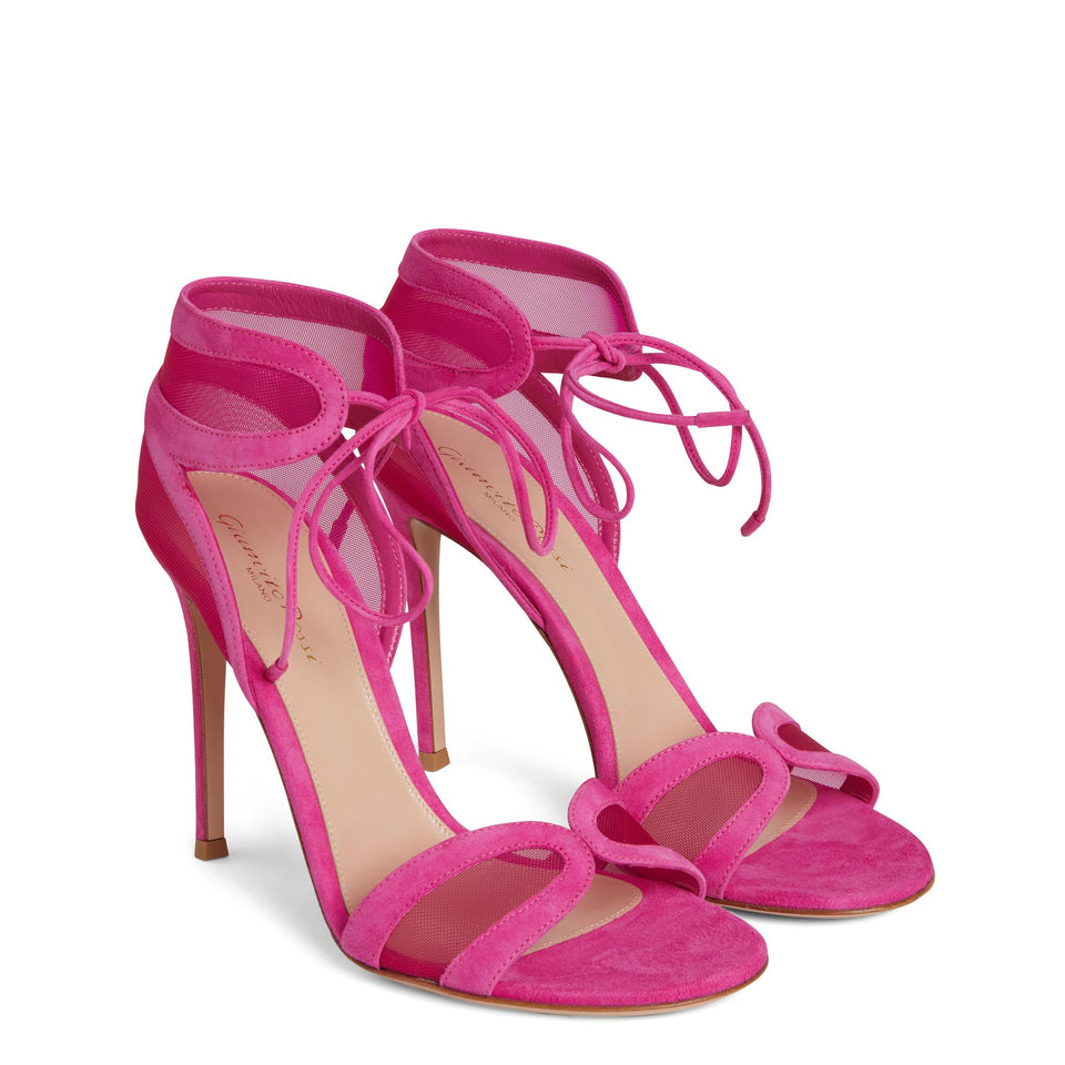 Sandali ''Falene'' in suede fuxia G61784 15RICXARBLNM GIANVITO ROSSI 