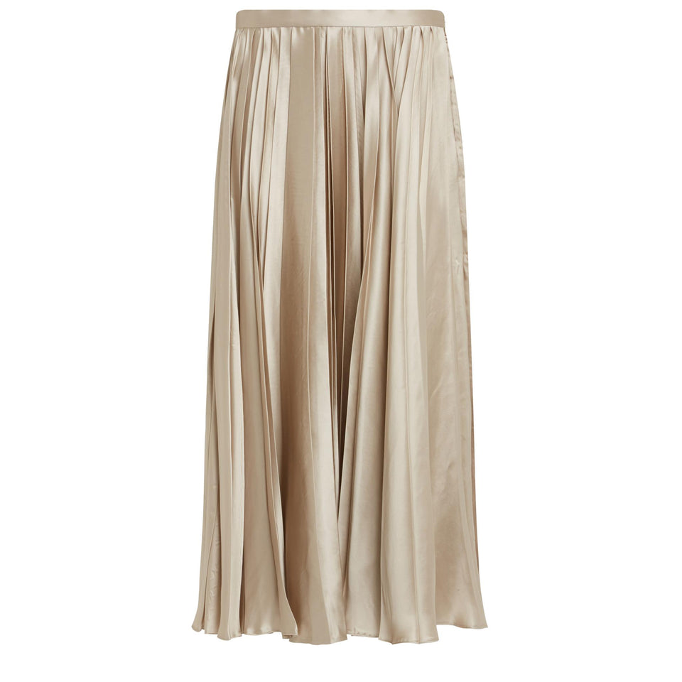 Gonna in tessuto beige S00120 2TP225M1028 DEL CORE 