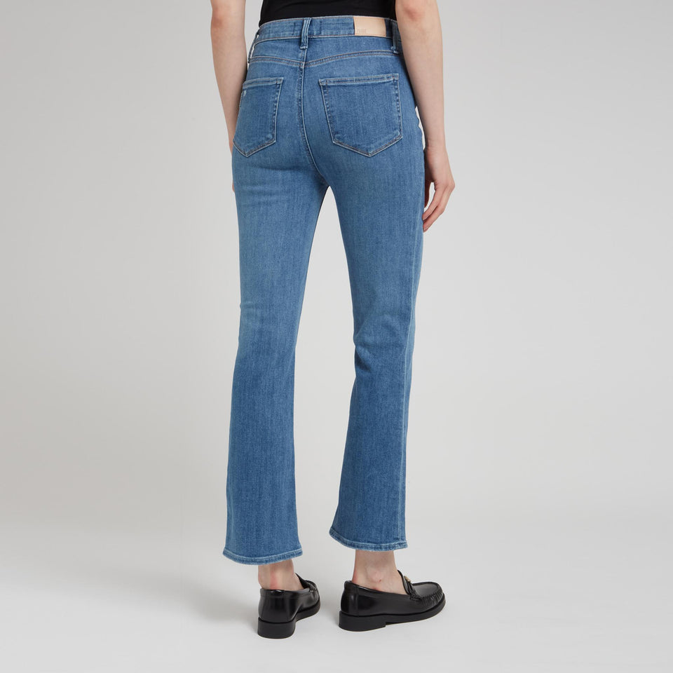 Jeans svasato "Claudine" in denim blu