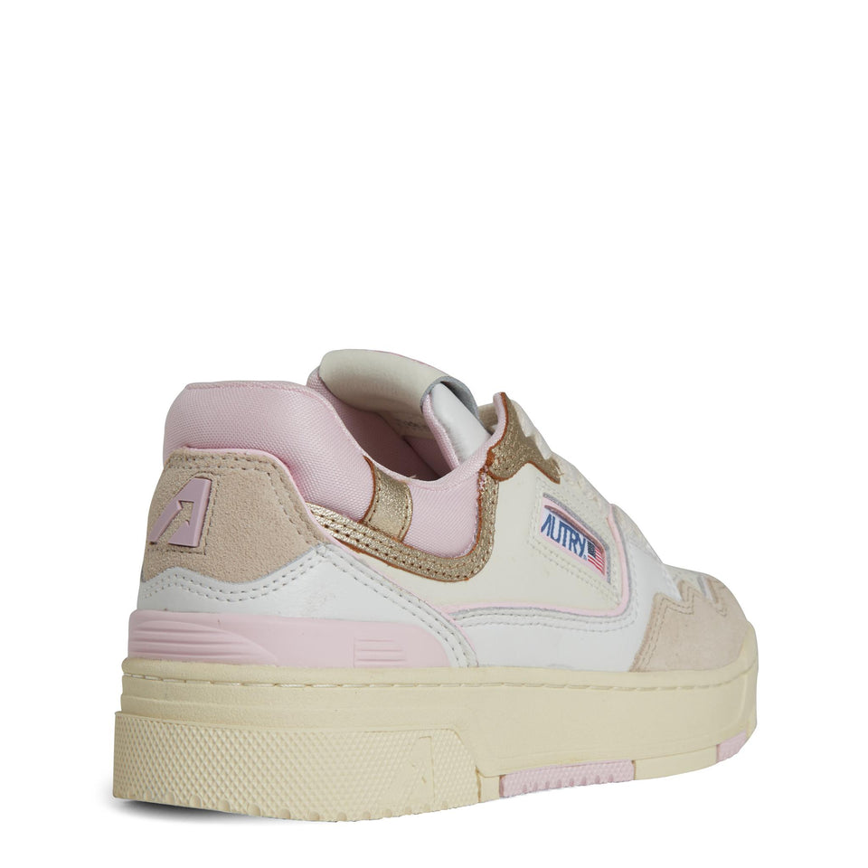 Sneakers "CLC low" in pelle multicolor ROLW MM42PLAT/CRADLE PINK AUTRY 