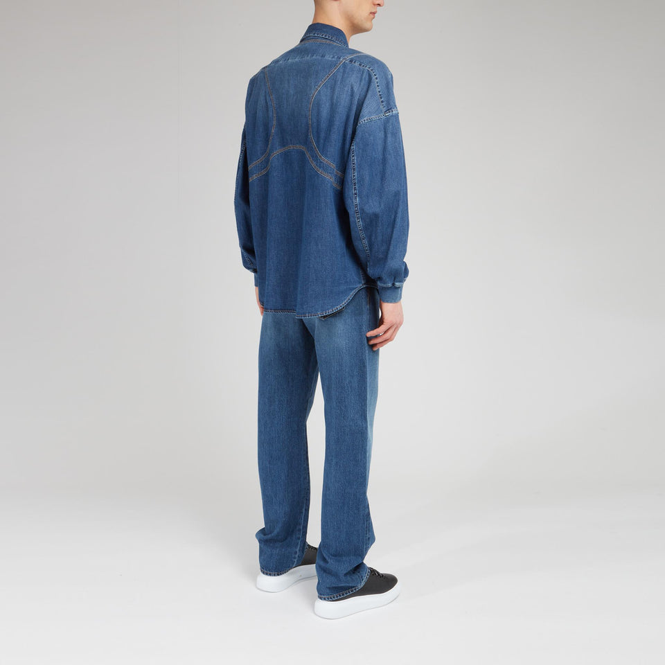 Camicia in denim blu - GIO MORETTI