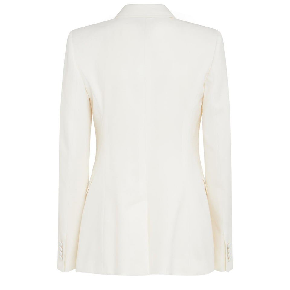 "Stephanie" blazer in ivory wool