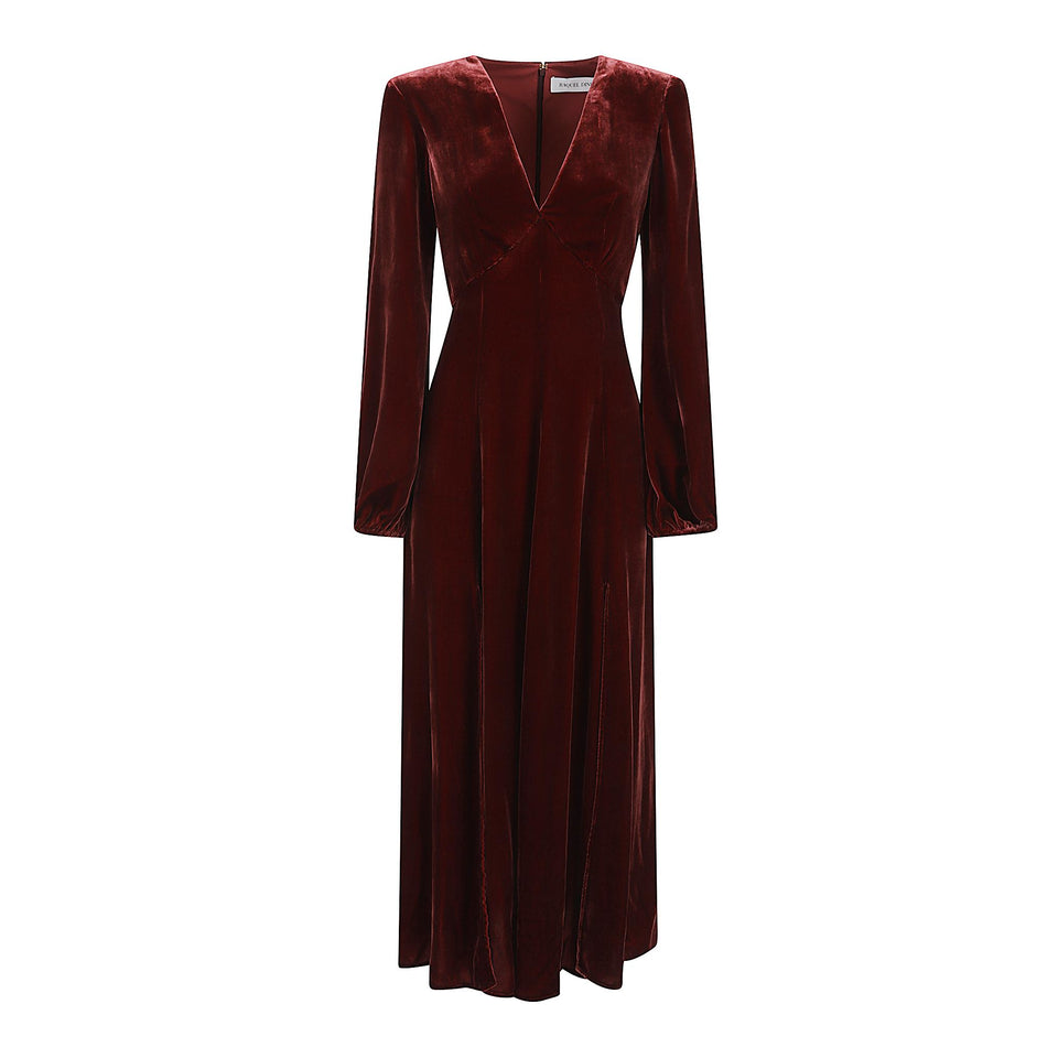 Abito in velluto bordeaux 5L03082 NUV0002298 RAQUEL DINIZ COLL 