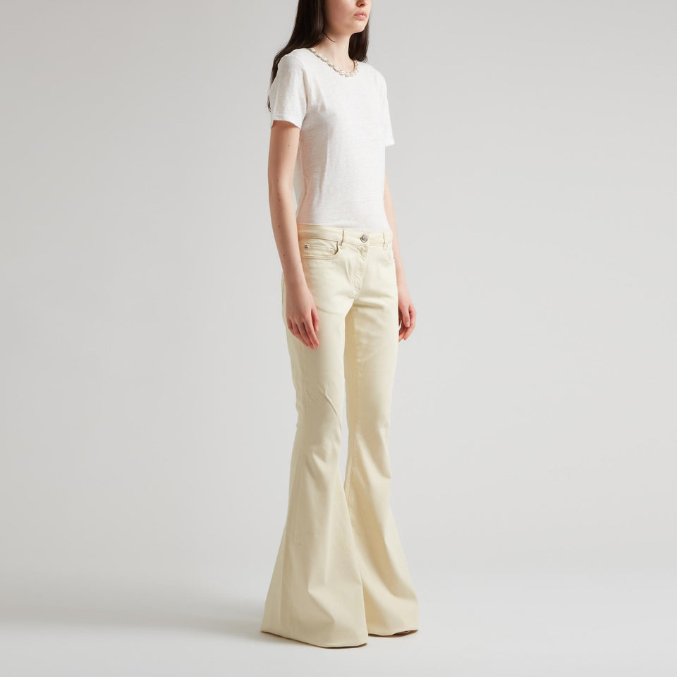 "Illuminate" ivory linen t-shirt