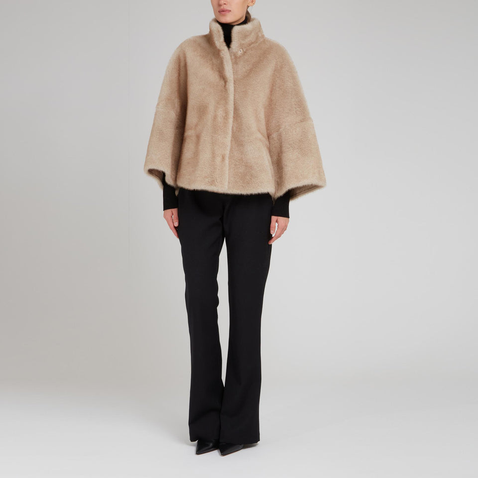 Giacca in shearling beige 8469 SHELL SWORD 