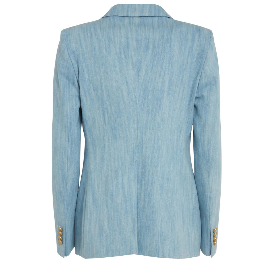 Blazer doppio petto ''J-Parigi'' in tessuto azzurro