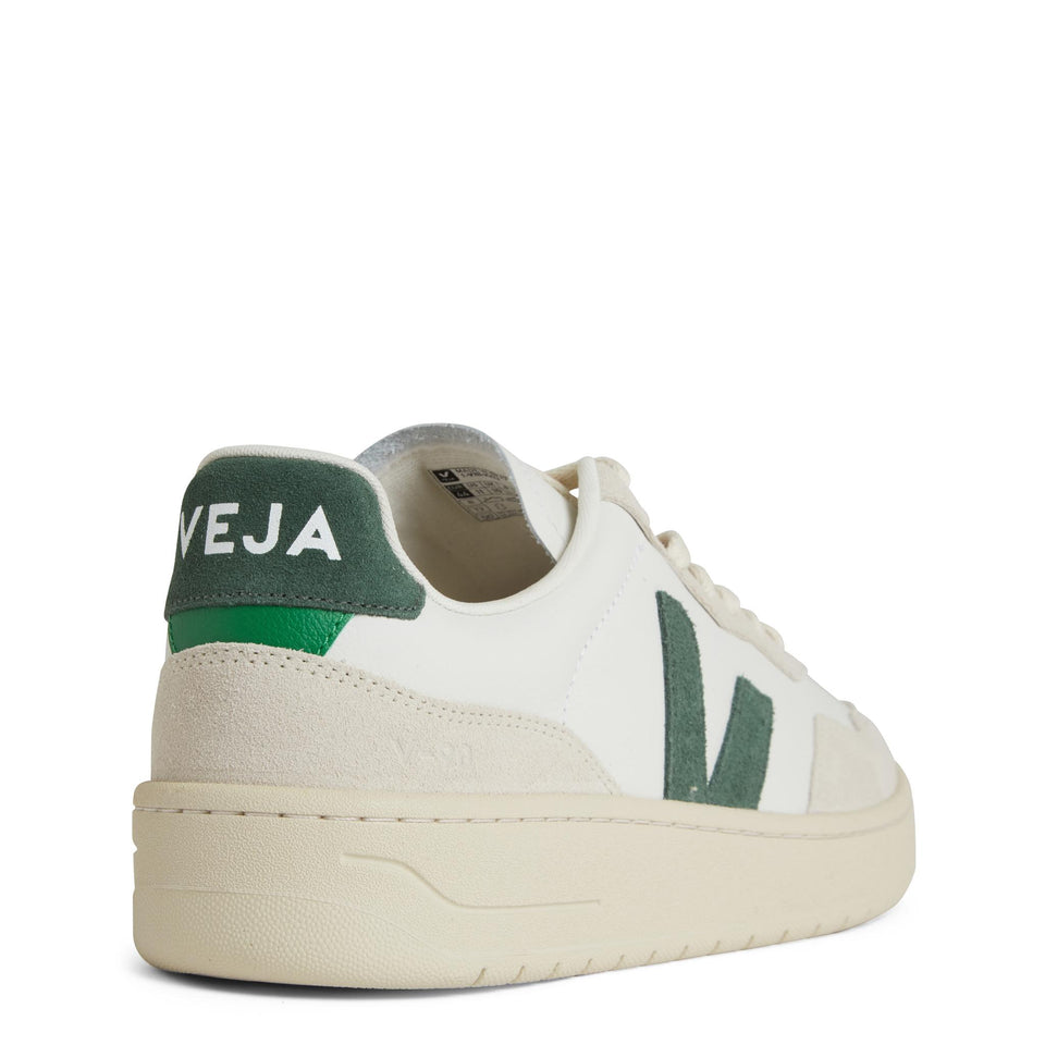 Sneakers ''V-90'' in pelle bianche e verdi VD2003384 VERDE VEJA 
