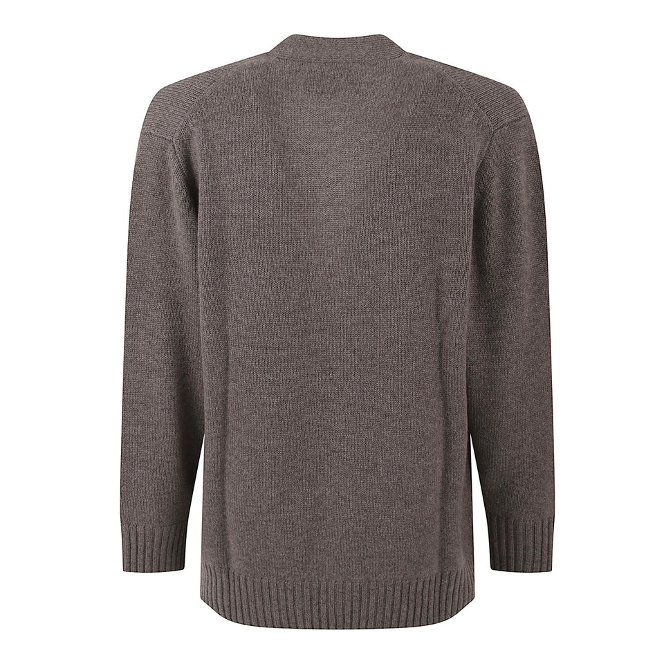 Cardigan "Wilson" in cashmere marrone 3024120 TL LISA YANG 