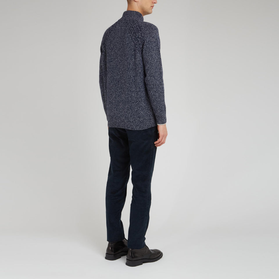 Maglia ''Riviera'' in lana e cashmere blu