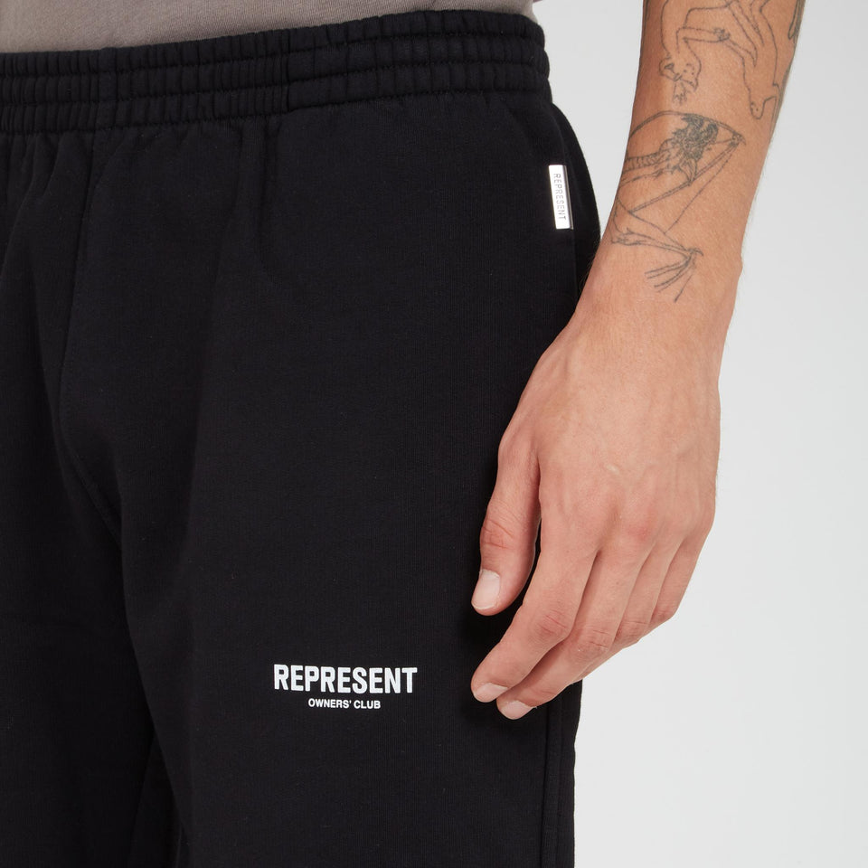 Black cotton jogger pants