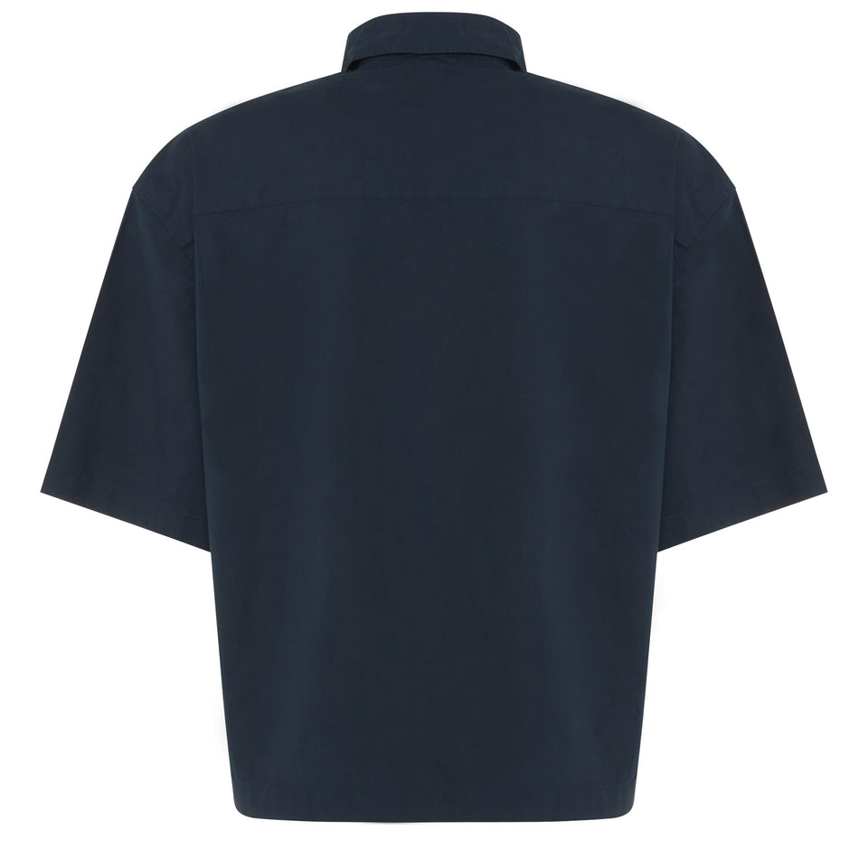 Camicia in cotone blu